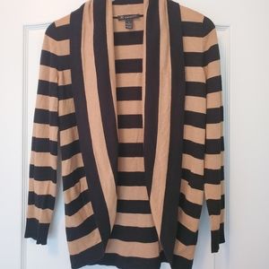Caramel and Black striped Cardigan